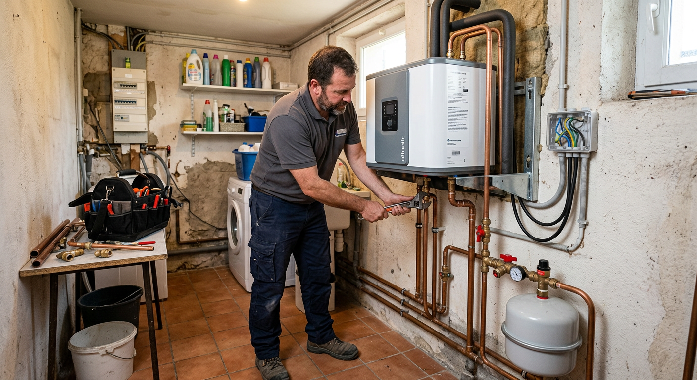 Pose de chauffe-eau thermodynamique par un plombier à Noisy-le-Grand